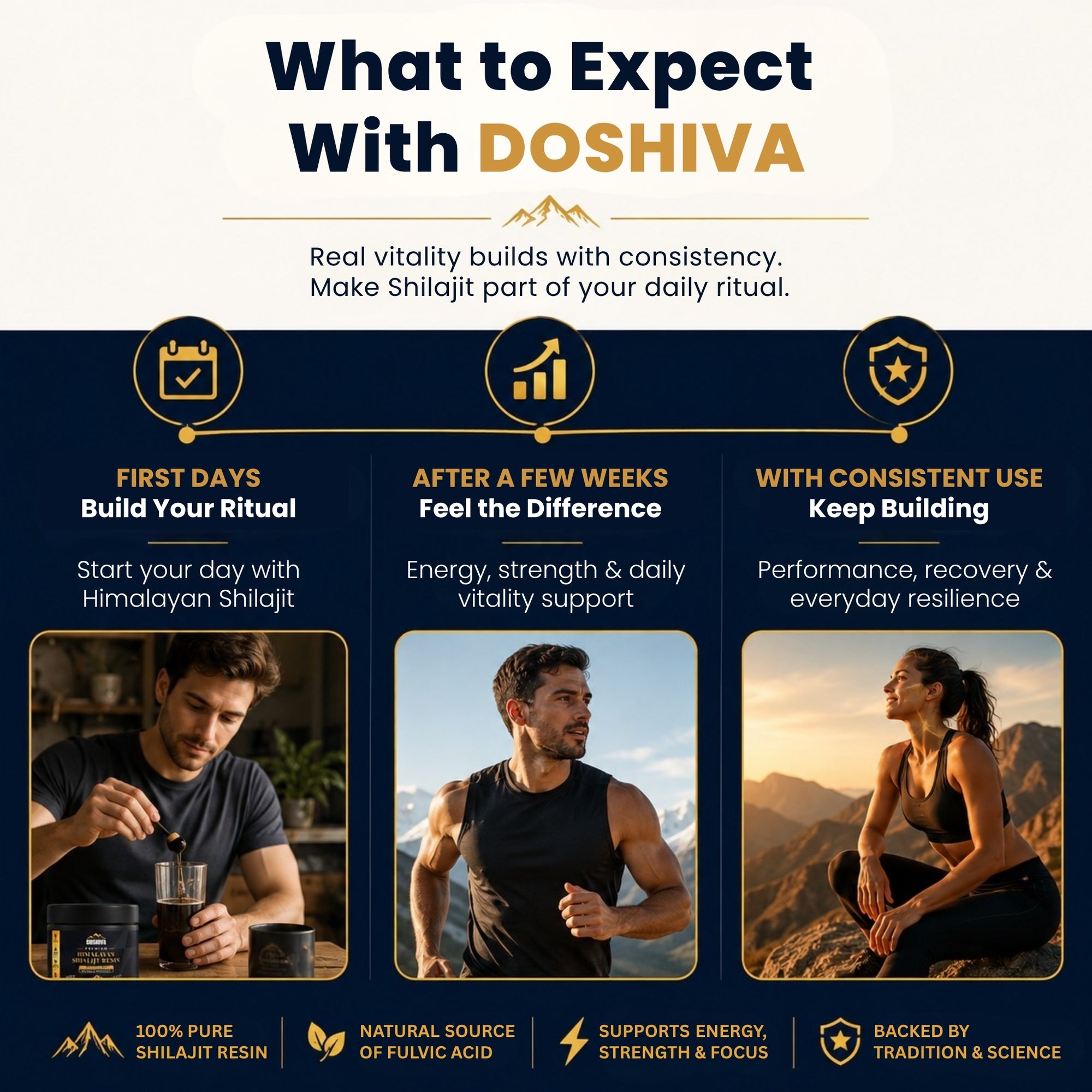 Reines Himalaya-Shilajit-Harz – Tägliche Unterstützung mit Mineralstoffen & Fulvosäure für Energie, Fokus & Vitalität | Doshiva