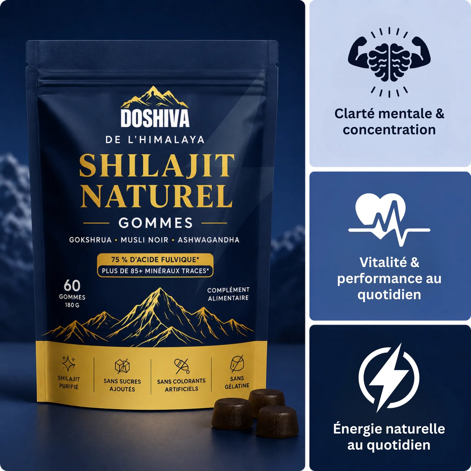 Doshiva® Gummies au Shilajit de l’Himalaya