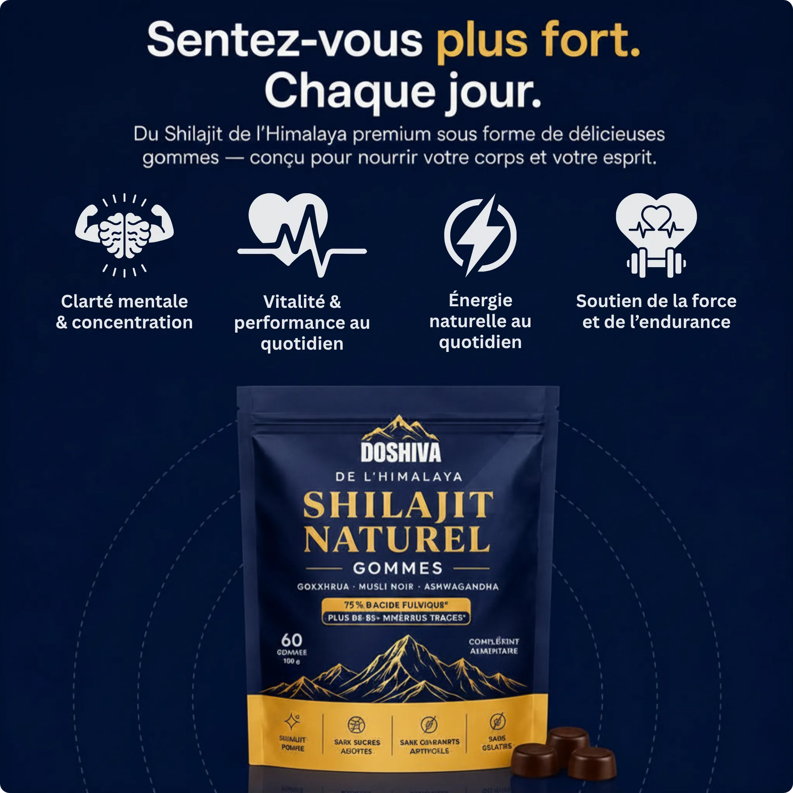Doshiva® Gummies au Shilajit de l’Himalaya