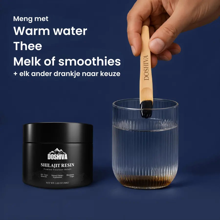 Doshiva Shilajit – Ondersteunt natuurlijk energie en vitaliteit met 84+ essentiële mineralen