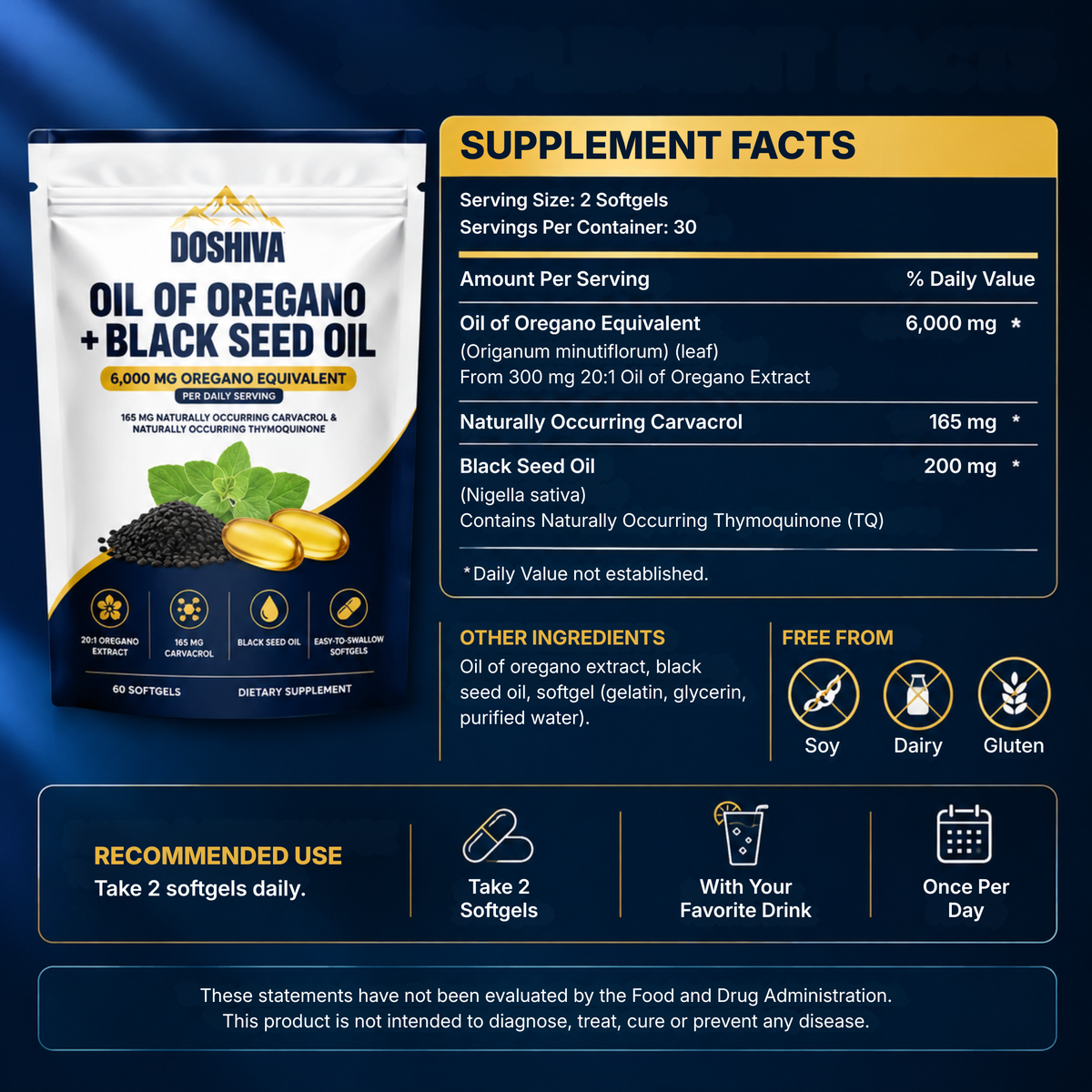 Doshiva Oil of Oregano Softgels