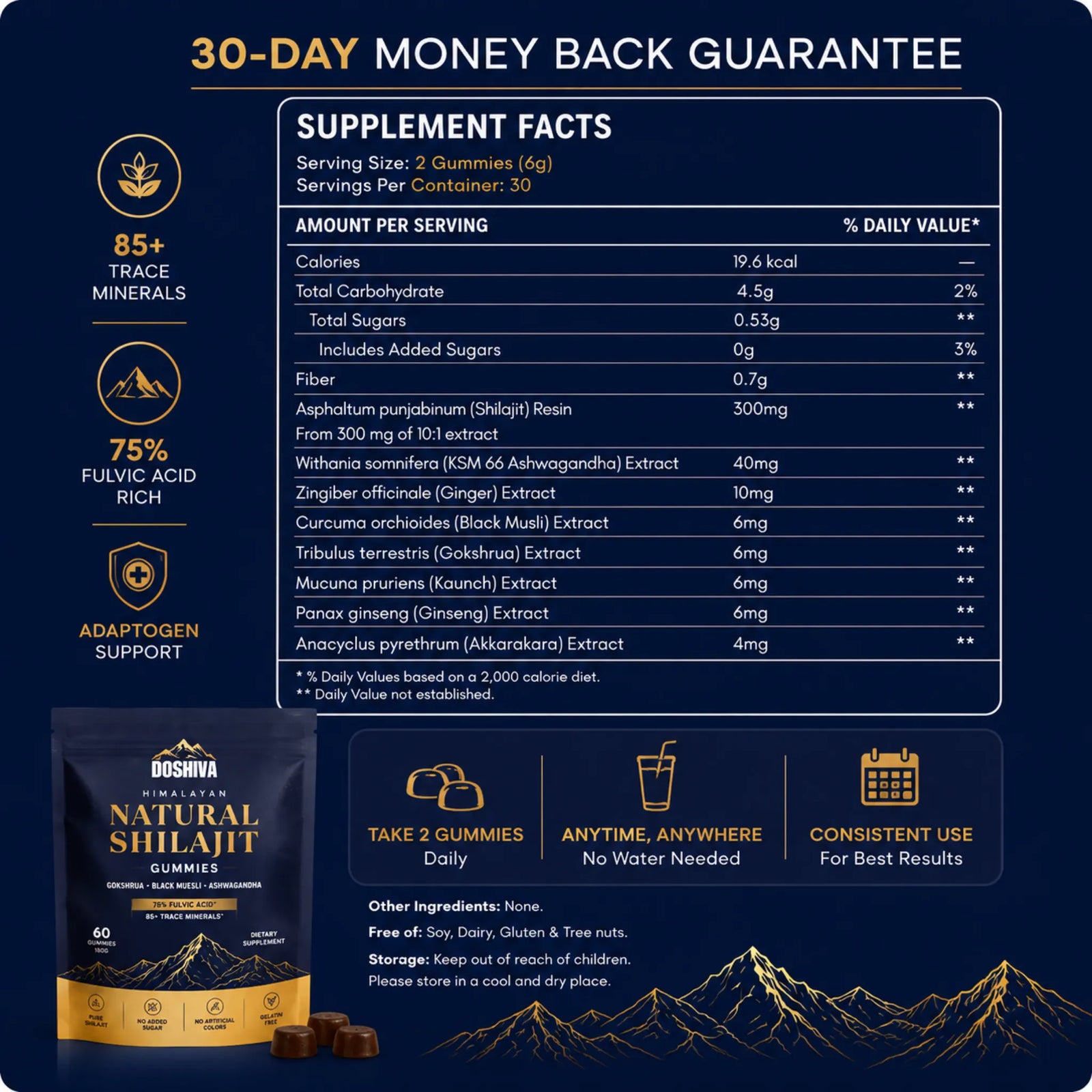 Doshiva® Himalayan Shilajit Gummies