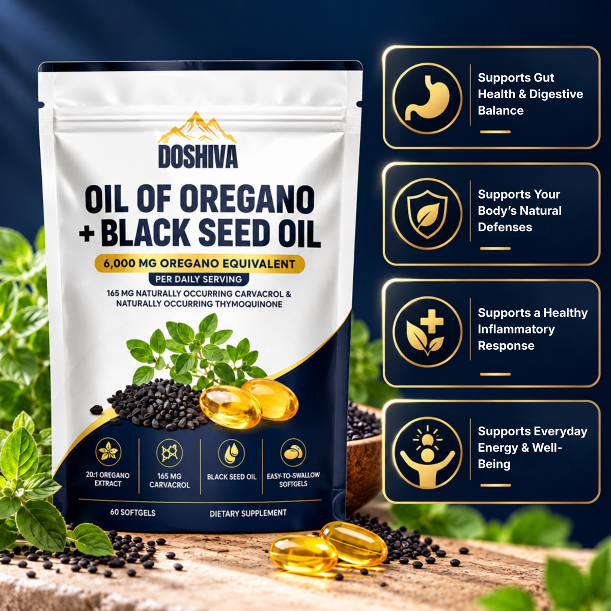 Doshiva Oil of Oregano Softgels